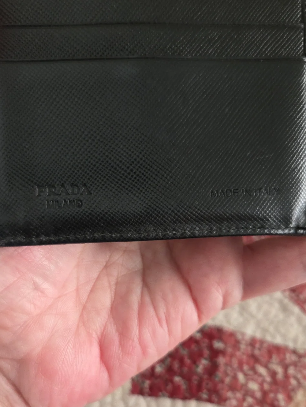 Prada Black Nylon Walley Trifold